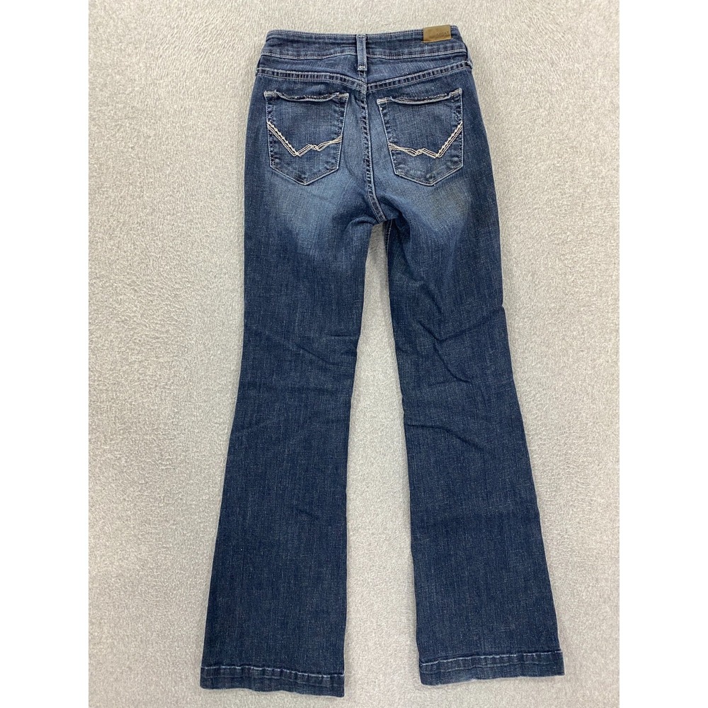 Ariat Denim High Rise Slim Trousers Women's 25R (24x32) Western Bootcut Jeans - Picture 10 of 11